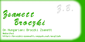 zsanett broczki business card